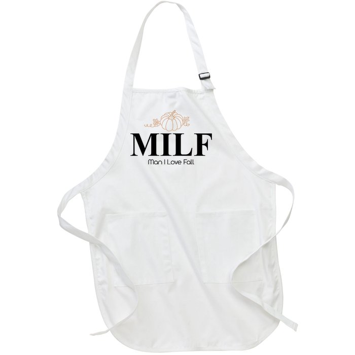 MILF Man I Love Fall October Lover Full-Length Apron With Pockets