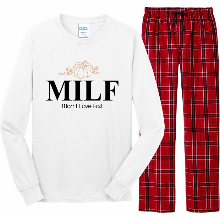 MILF Man I Love Fall October Lover Long Sleeve Pajama Set