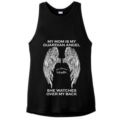 My Mom Is My Guardian Angel Great Gift Ladies PosiCharge Tri-Blend Wicking Tank