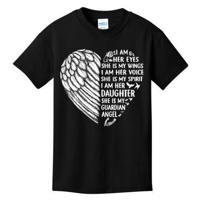 My Mom Is My Guardian Angel I Am Her Daughter Kids T-Shirt