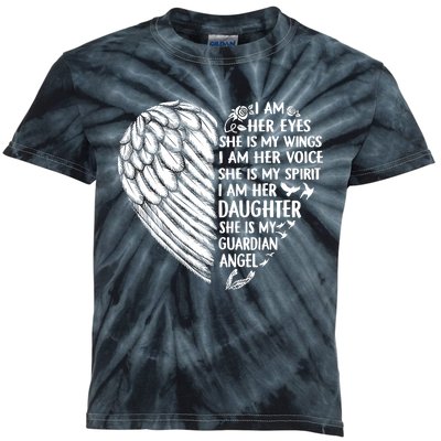 My Mom Is My Guardian Angel I Am Her Daughter Kids Tie-Dye T-Shirt