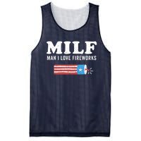 MILF Man I Love Fireworks Fourth 4th Of July Shirt Funny Mesh Reversible Basketball Jersey Tank