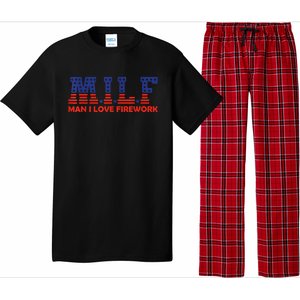 MILF Man I Love Fireworks Funny American 4th Of July Pajama Set