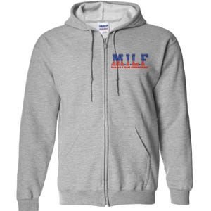 MILF Man I Love Fireworks Funny American 4th Of July Full Zip Hoodie