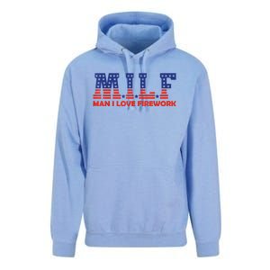 MILF Man I Love Fireworks Funny American 4th Of July Unisex Surf Hoodie