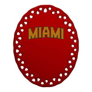 Miami Ceramic Oval Ornament