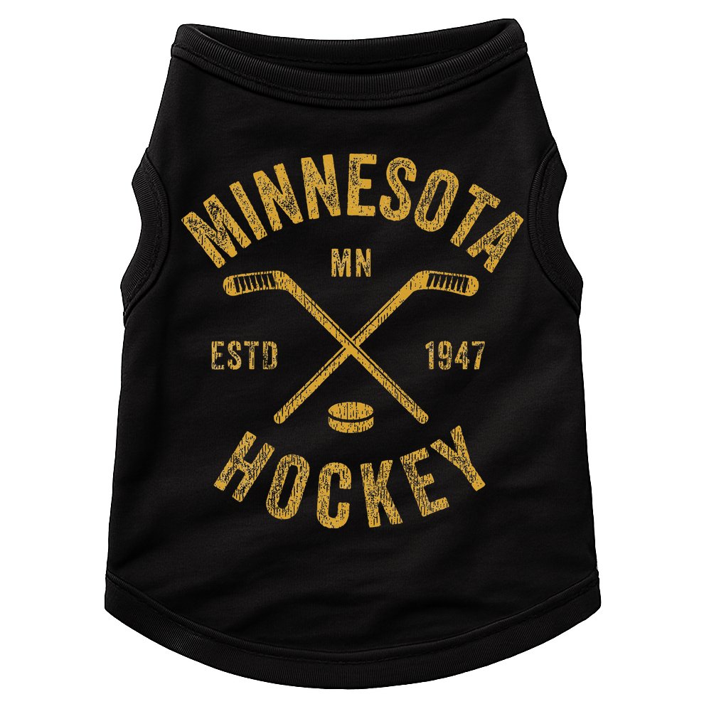 Minnesota Mn Ice Hockey Sticks Doggie Tank