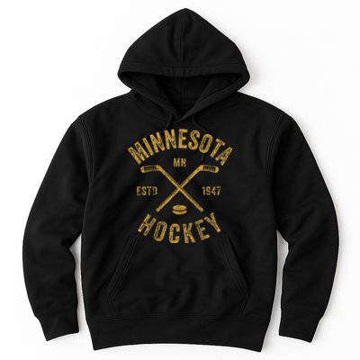 Minnesota Mn Ice Hockey Sticks Hoodie