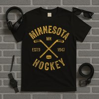 Minnesota Mn Ice Hockey Sticks T-Shirt