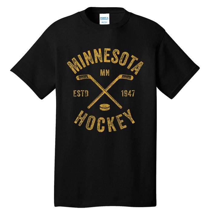 Minnesota Mn Ice Hockey Sticks Tall T-Shirt