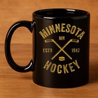 Minnesota Mn Ice Hockey Sticks 11oz C Handle Ceramic Mug