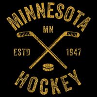 Minnesota Mn Ice Hockey Sticks Drawstring Bag