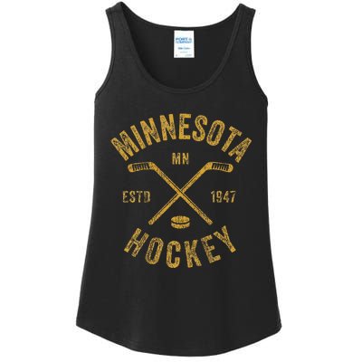 Minnesota Mn Ice Hockey Sticks Ladies Essential Tank