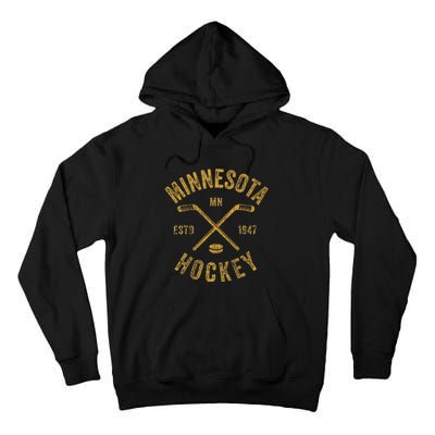 Minnesota Mn Ice Hockey Sticks Tall Hoodie