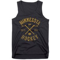 Minnesota Mn Ice Hockey Sticks Tank Top