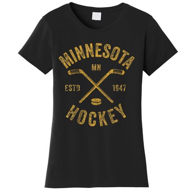 Minnesota Mn Ice Hockey Sticks Women's T-Shirt