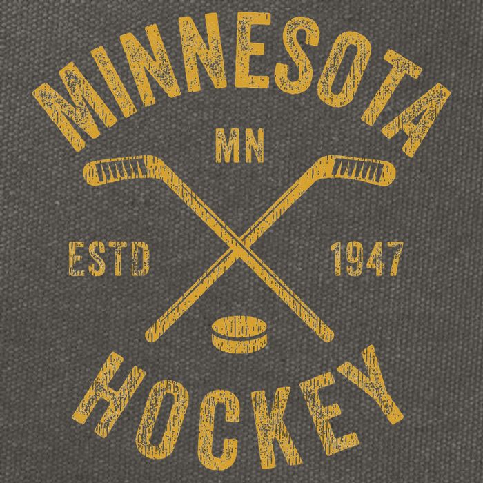 Minnesota Mn Ice Hockey Sticks Cotton Canvas Backpack