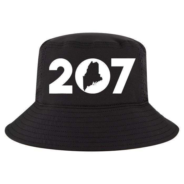 Maine Map Inside The 207 Area Code Maine Me Pride Cool Comfort Performance Bucket Hat
