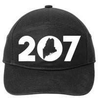 Maine Map Inside The 207 Area Code Maine Me Pride 7-Panel Snapback Hat
