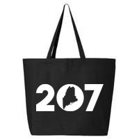Maine Map Inside The 207 Area Code Maine Me Pride 25L Jumbo Tote