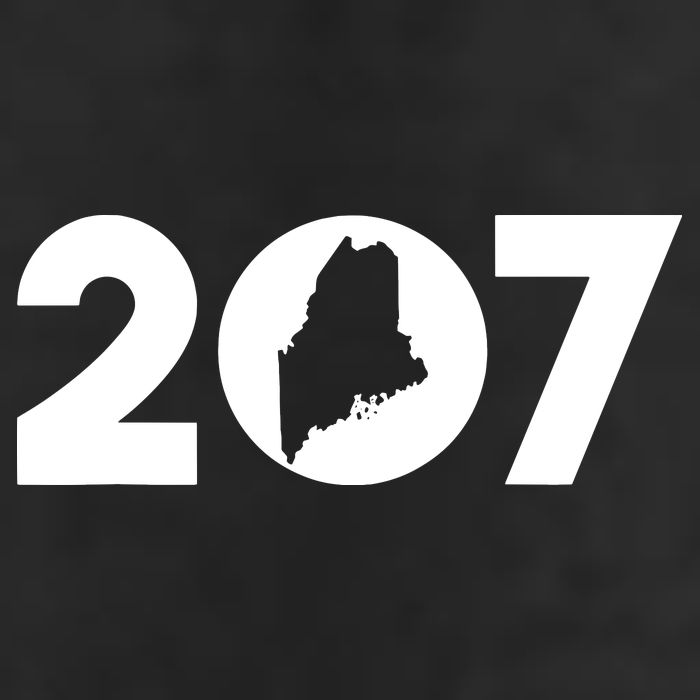 Maine Map Inside The 207 Area Code Maine Me Pride 25L Jumbo Tote