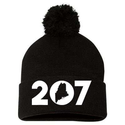 Maine Map Inside The 207 Area Code Maine Me Pride Pom Pom 12in Knit Beanie