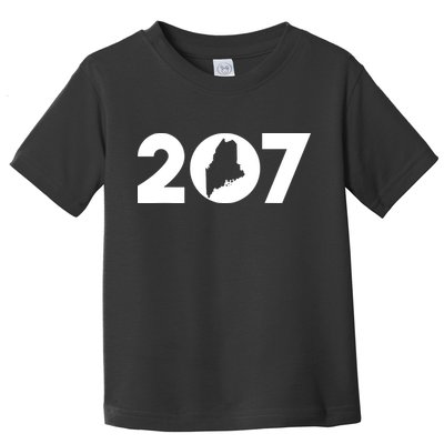 Maine Map Inside The 207 Area Code Maine Me Pride Toddler T-Shirt