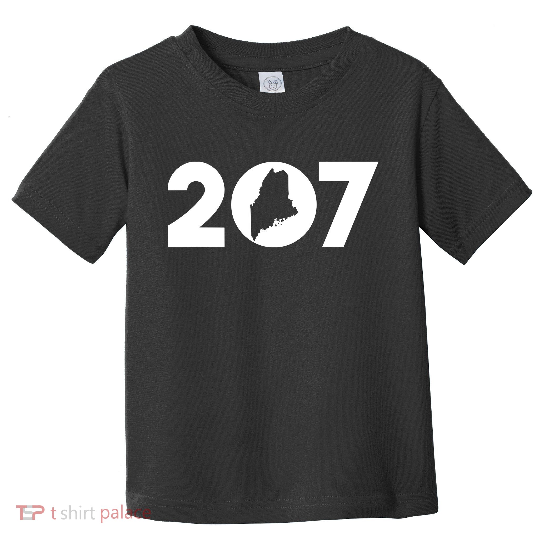 Maine Map Inside The 207 Area Code Maine Me Pride Toddler T-Shirt