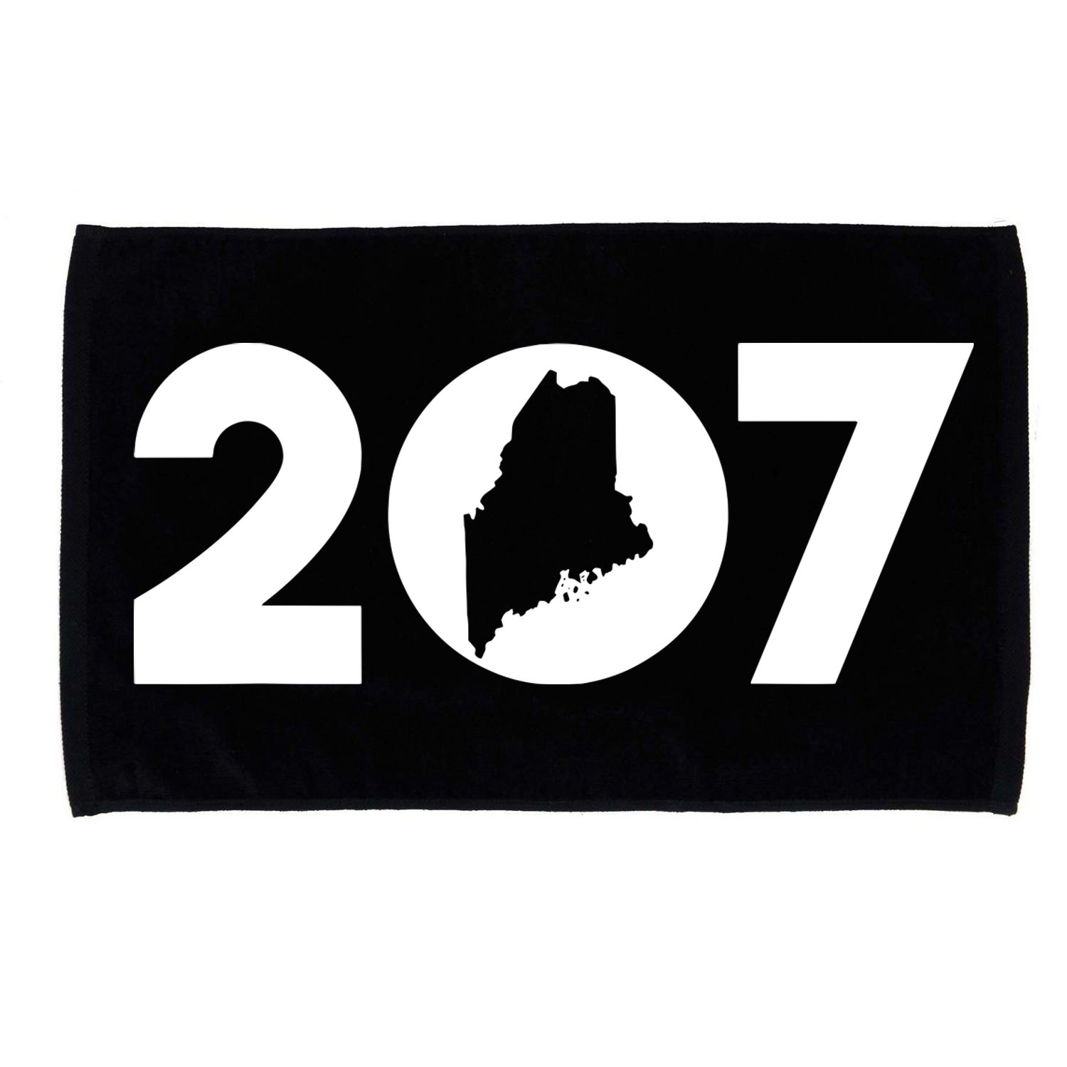 Maine Map Inside The 207 Area Code Maine Me Pride Microfiber Hand Towel