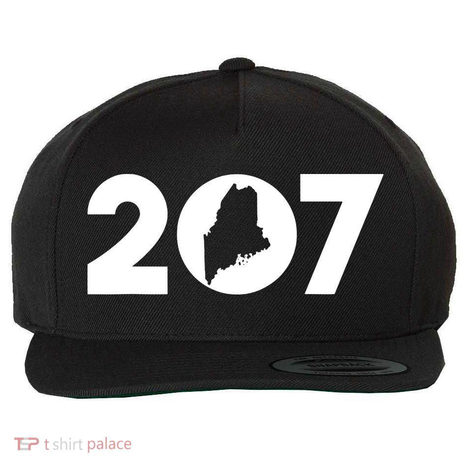 Maine Map Inside The 207 Area Code Maine Me Pride Wool Snapback Cap