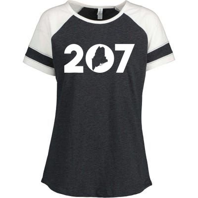 Maine Map Inside The 207 Area Code Maine Me Pride Enza Ladies Jersey Colorblock Tee