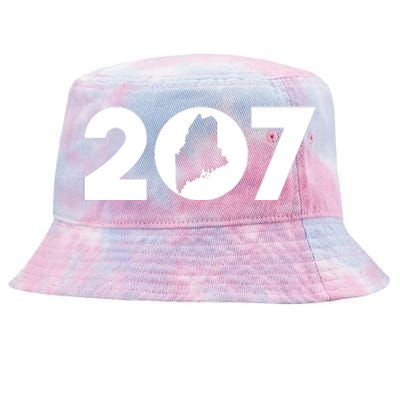 Maine Map Inside The 207 Area Code Maine Me Pride Tie-Dyed Bucket Hat