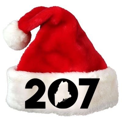 Maine Map Inside The 207 Area Code Maine Me Pride Premium Christmas Santa Hat