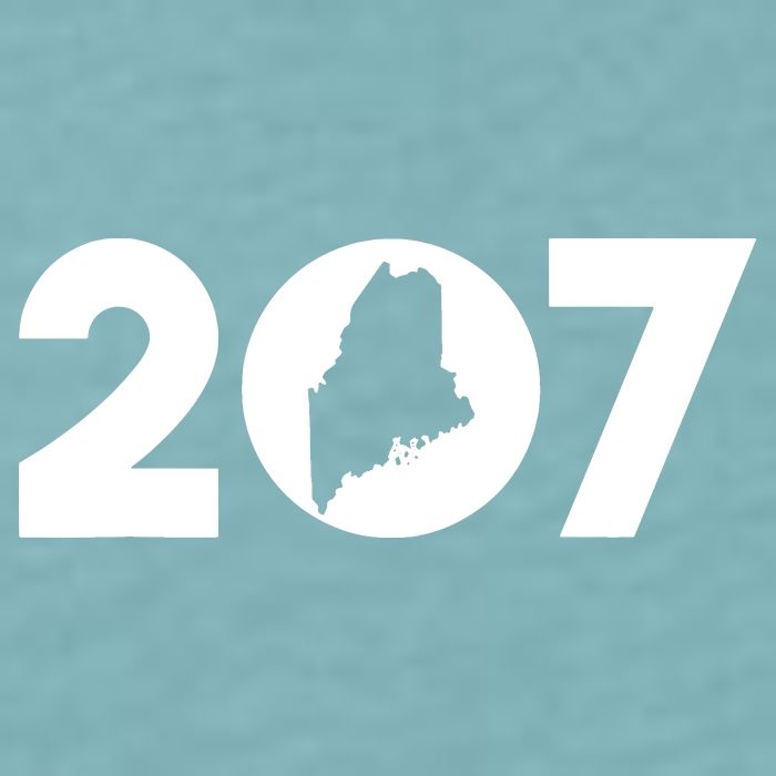 Maine Map Inside The 207 Area Code Maine Me Pride Sueded Cloud Jersey T-Shirt