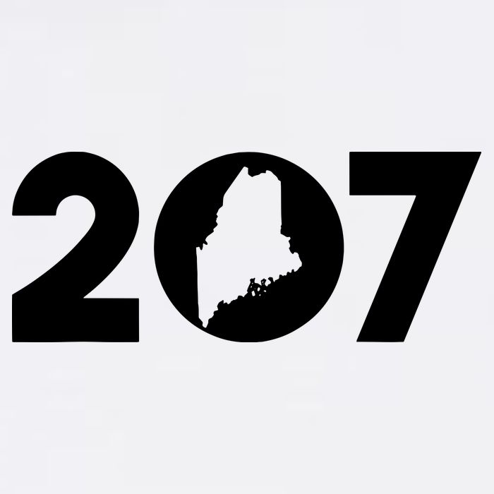 Maine Map Inside The 207 Area Code Maine Me Pride Garment-Dyed Sweatshirt