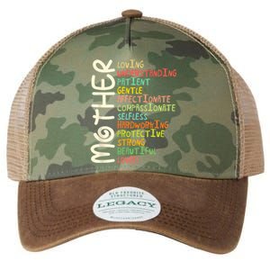 MOTHER Meaning I Love Mom Mothers Day Legacy Tie Dye Trucker Hat