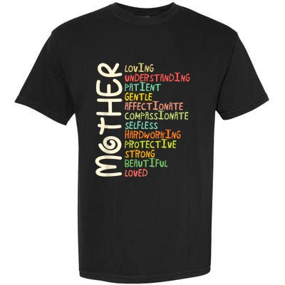 MOTHER Meaning I Love Mom Mothers Day Garment-Dyed Heavyweight T-Shirt