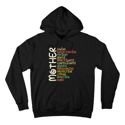 MOTHER Meaning I Love Mom Mothers Day Hoodie