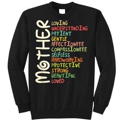 MOTHER Meaning I Love Mom Mothers Day Sweatshirt