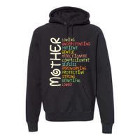 MOTHER Meaning I Love Mom Mothers Day Premium Hoodie