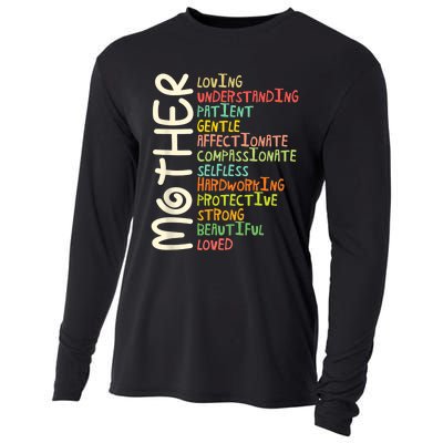 MOTHER Meaning I Love Mom Mothers Day Cooling Performance Long Sleeve Crew