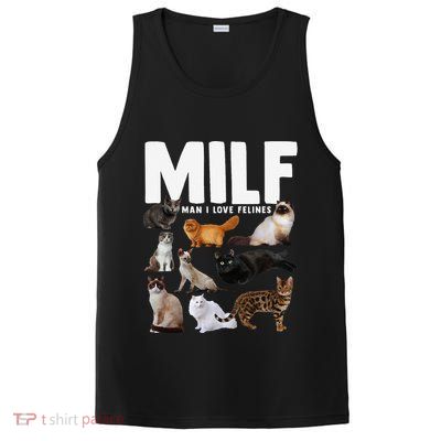 MILF Man I Love Felines Funny Cats PosiCharge Competitor Tank