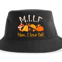 MILF Man I Love Fall Funny Pumpkin Autumn Lover Sustainable Bucket Hat