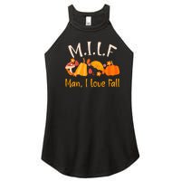 MILF Man I Love Fall Funny Pumpkin Autumn Lover Women’s Perfect Tri Rocker Tank