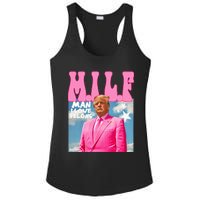 Milf Man I Love Felons Funny Trump Pink 2024 For President Ladies PosiCharge Competitor Racerback Tank