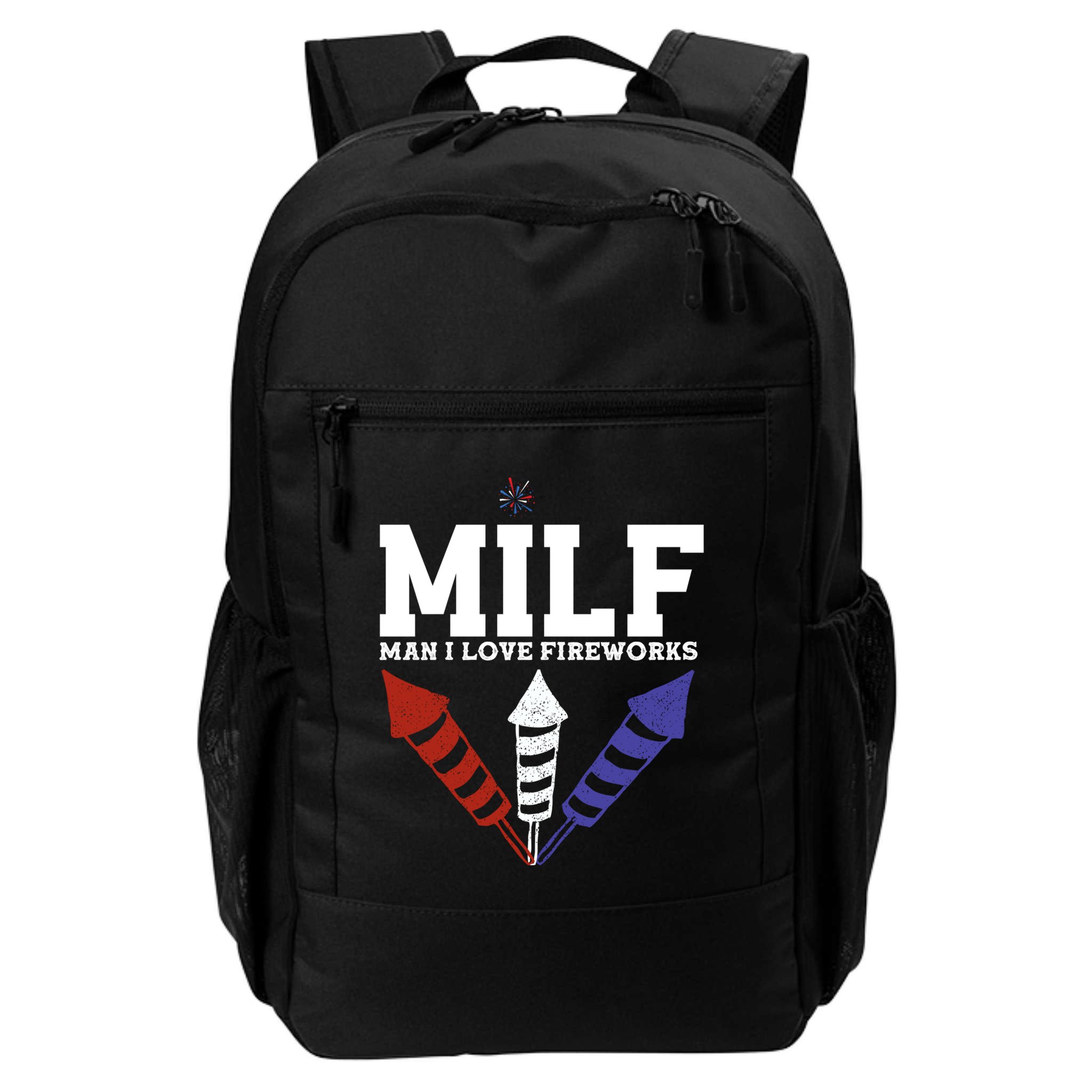 MILF Man I Love Fireworks Funny American 4th Of July Backpack