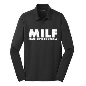 MILF Man I Love Football Silk Touch Performance Long Sleeve Polo