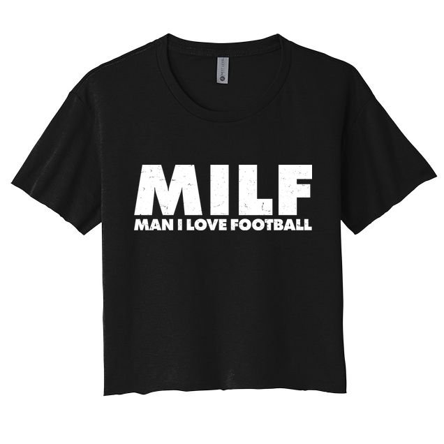 MILF Man I Love Football Crop Top