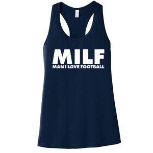 MILF Man I Love Football Women's Racerback Tank