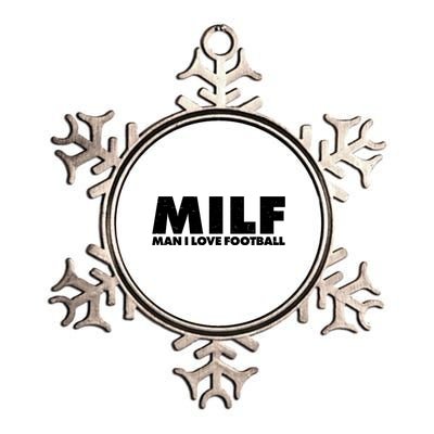 MILF Man I Love Football Metallic Star Ornament